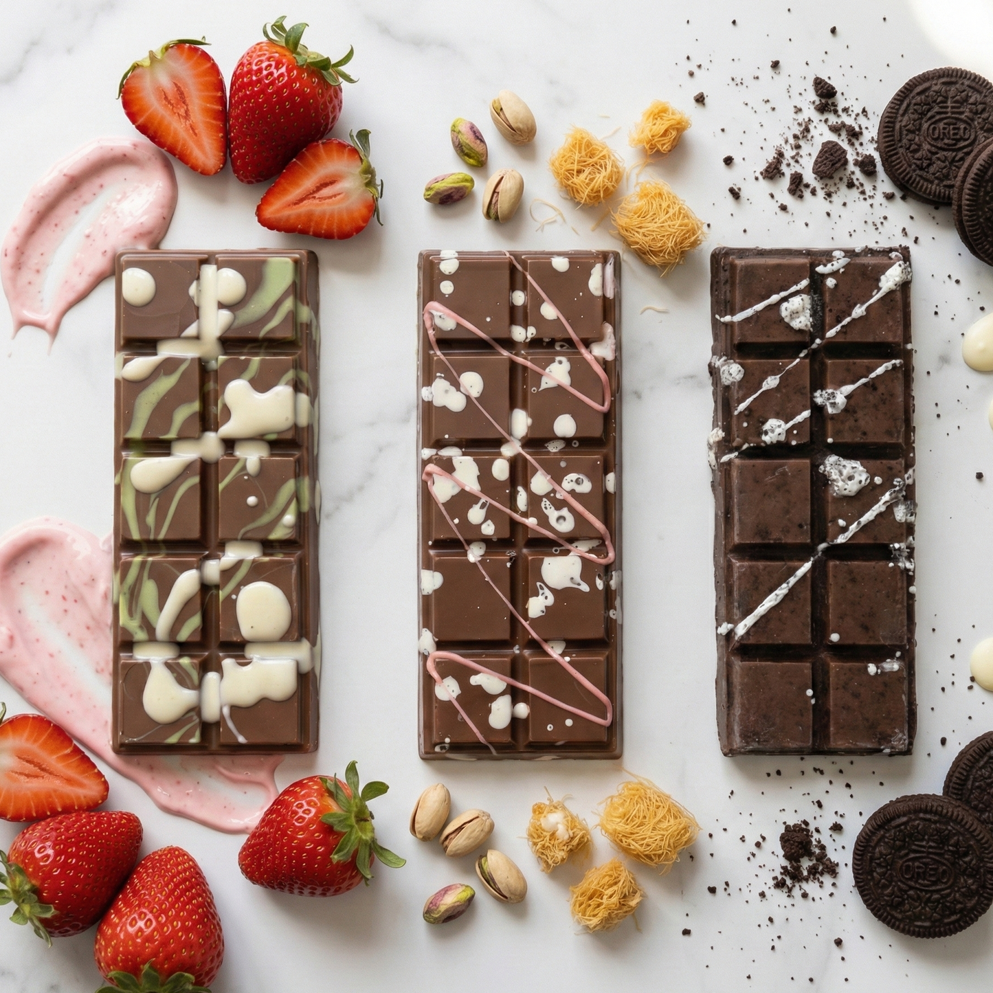 Dubai Bar Mixed Flavor Display Pack, 24 Bars