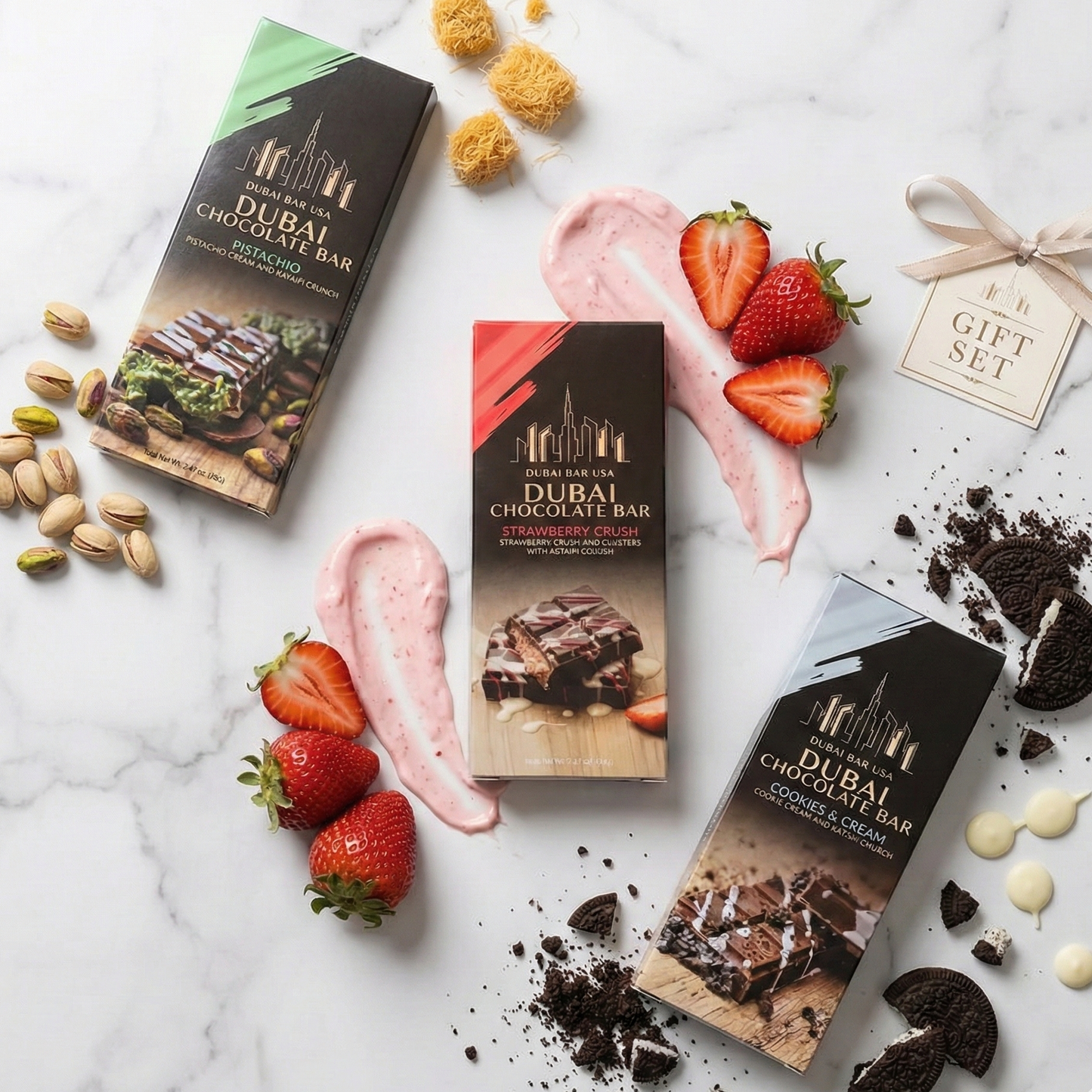 Dubai Bar Mixed Flavor Display Pack, 24 Bars